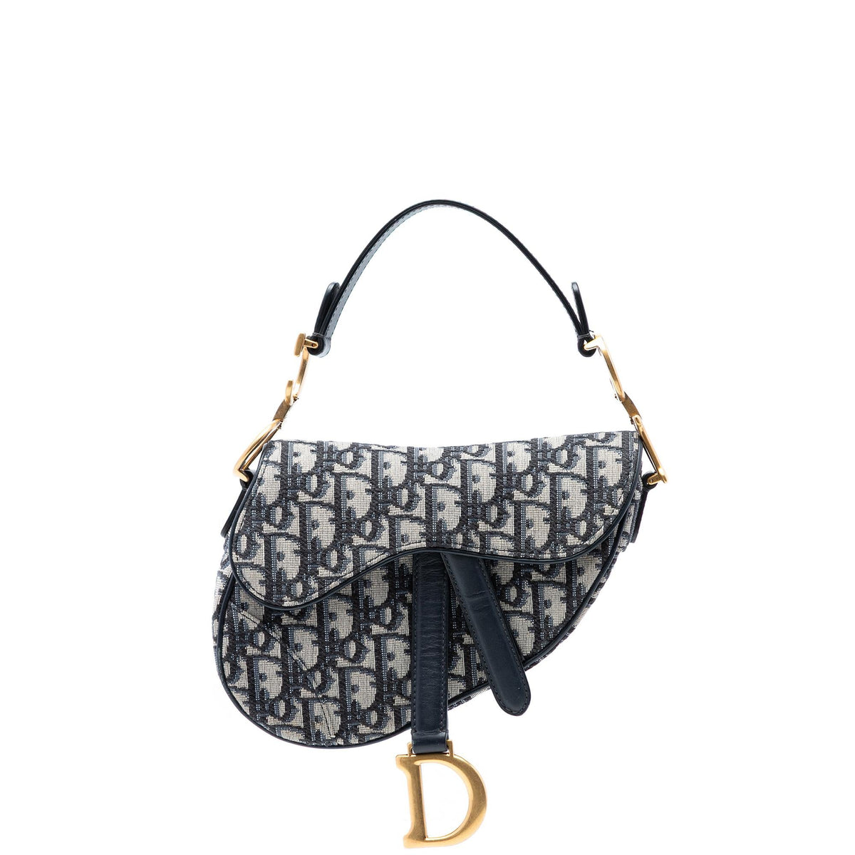 Dior Mini Oblique Canvas Saddle Bag