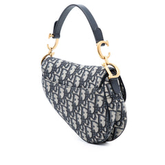 Dior Mini Oblique Canvas Saddle Bag