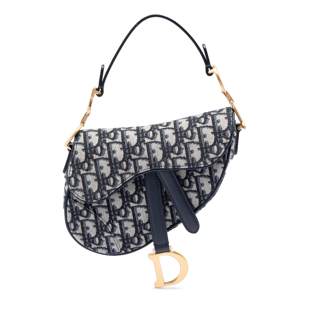 Dior Mini Oblique Canvas Saddle Bag