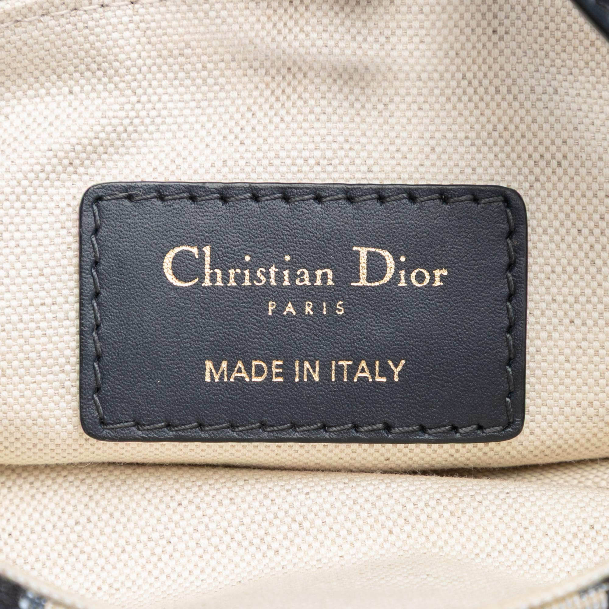 Dior Mini Oblique Canvas Saddle Bag