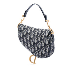 Dior Mini Oblique Canvas Saddle Bag