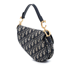 Dior Mini Oblique Canvas Saddle Bag