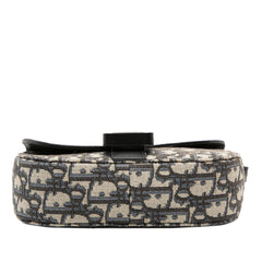 Dior Mini Oblique Canvas Saddle Buckle Messenger Bag
