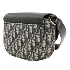 Dior Mini Oblique Canvas Saddle Buckle Messenger Bag