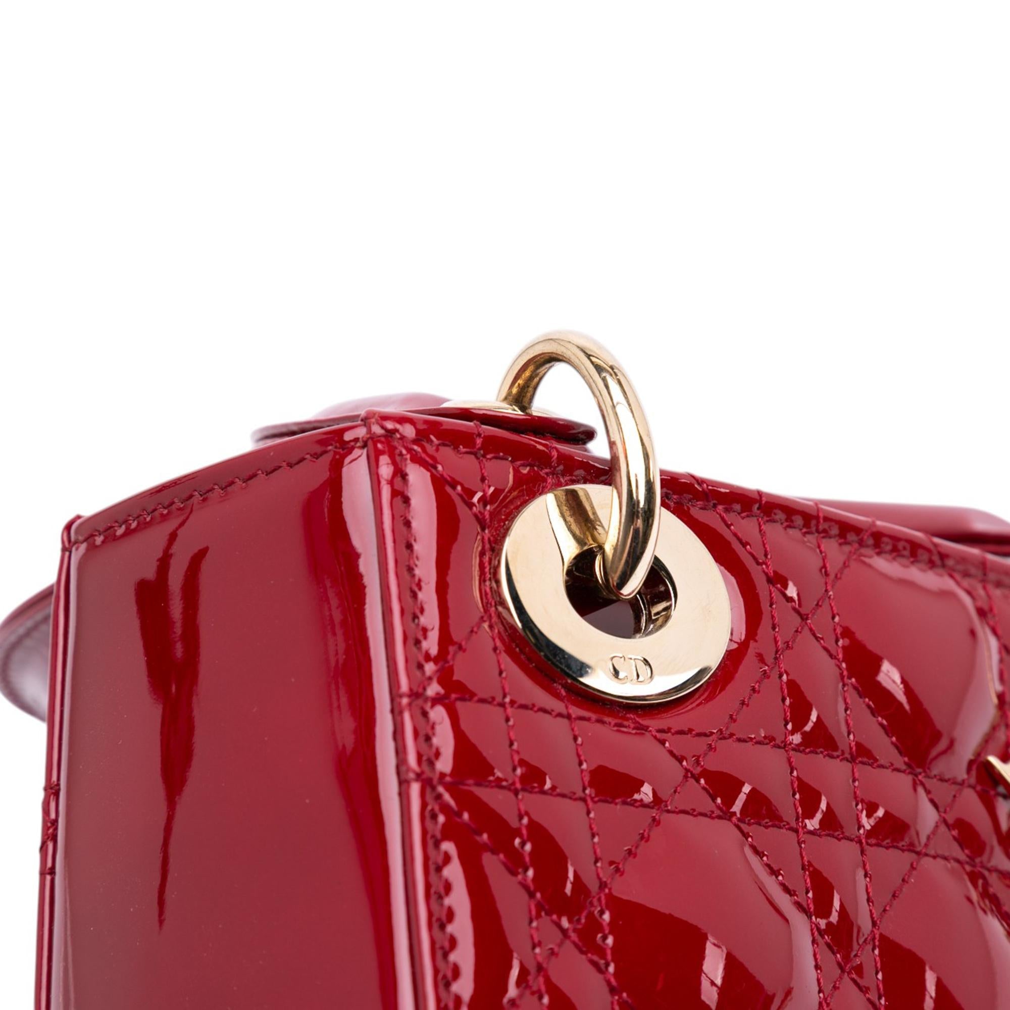 Dior Mini Patent Cannage Lady Dior