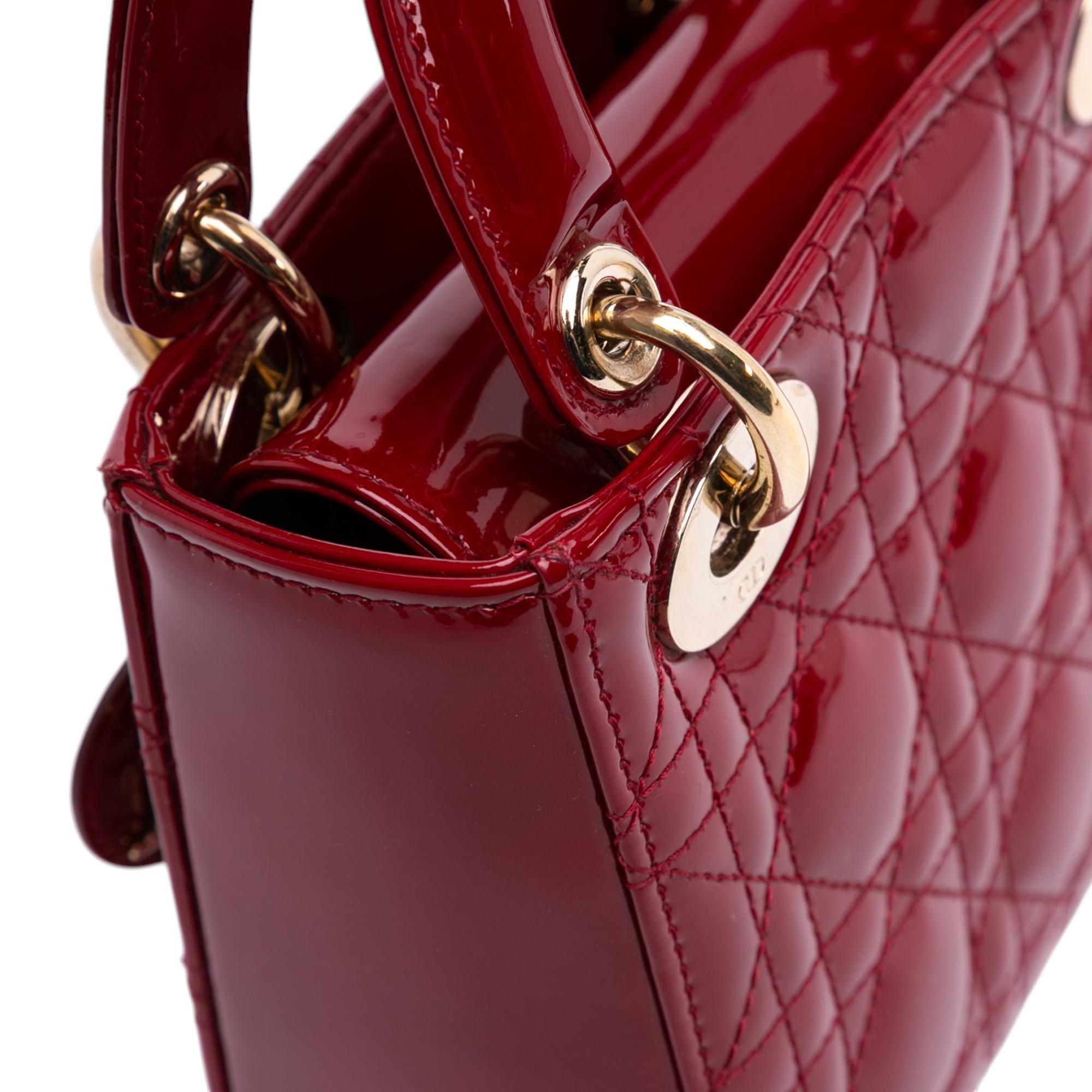Dior Mini Patent Cannage Lady Dior