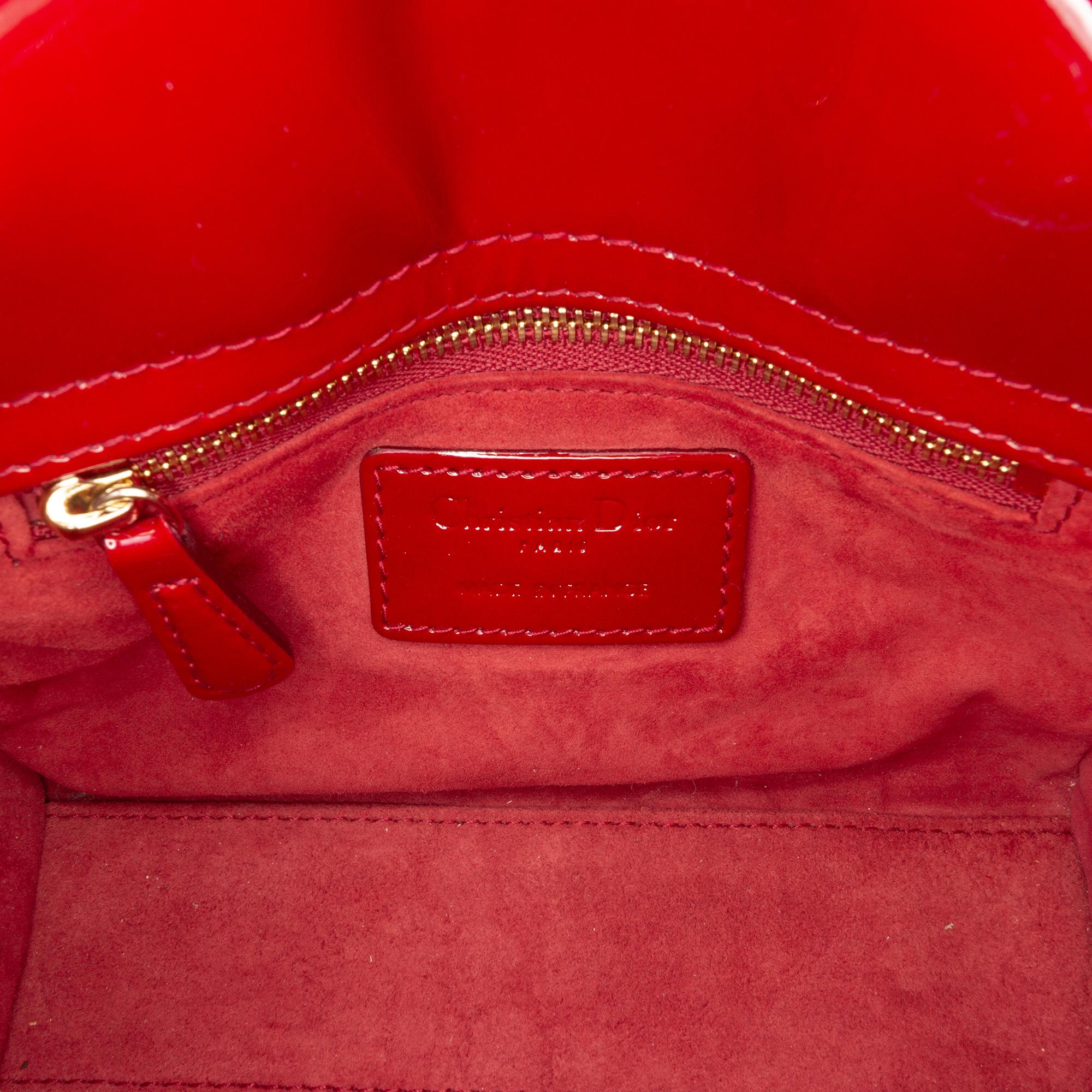 Dior Mini Patent Cannage Lady Dior