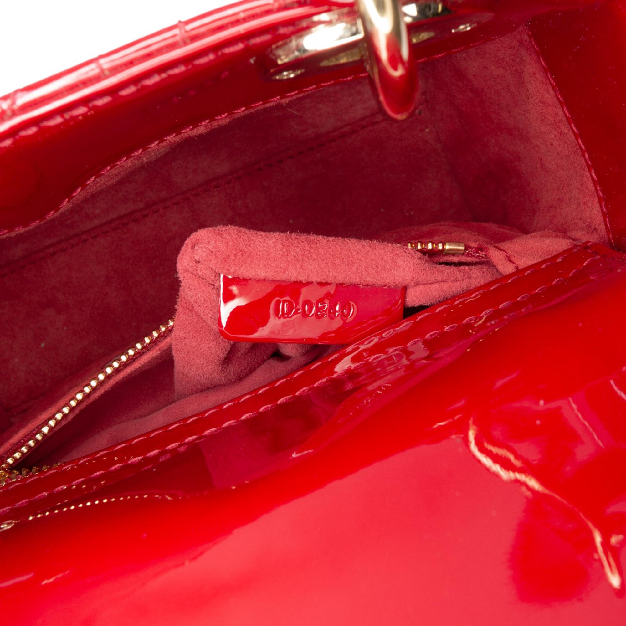 Dior Mini Patent Cannage Lady Dior