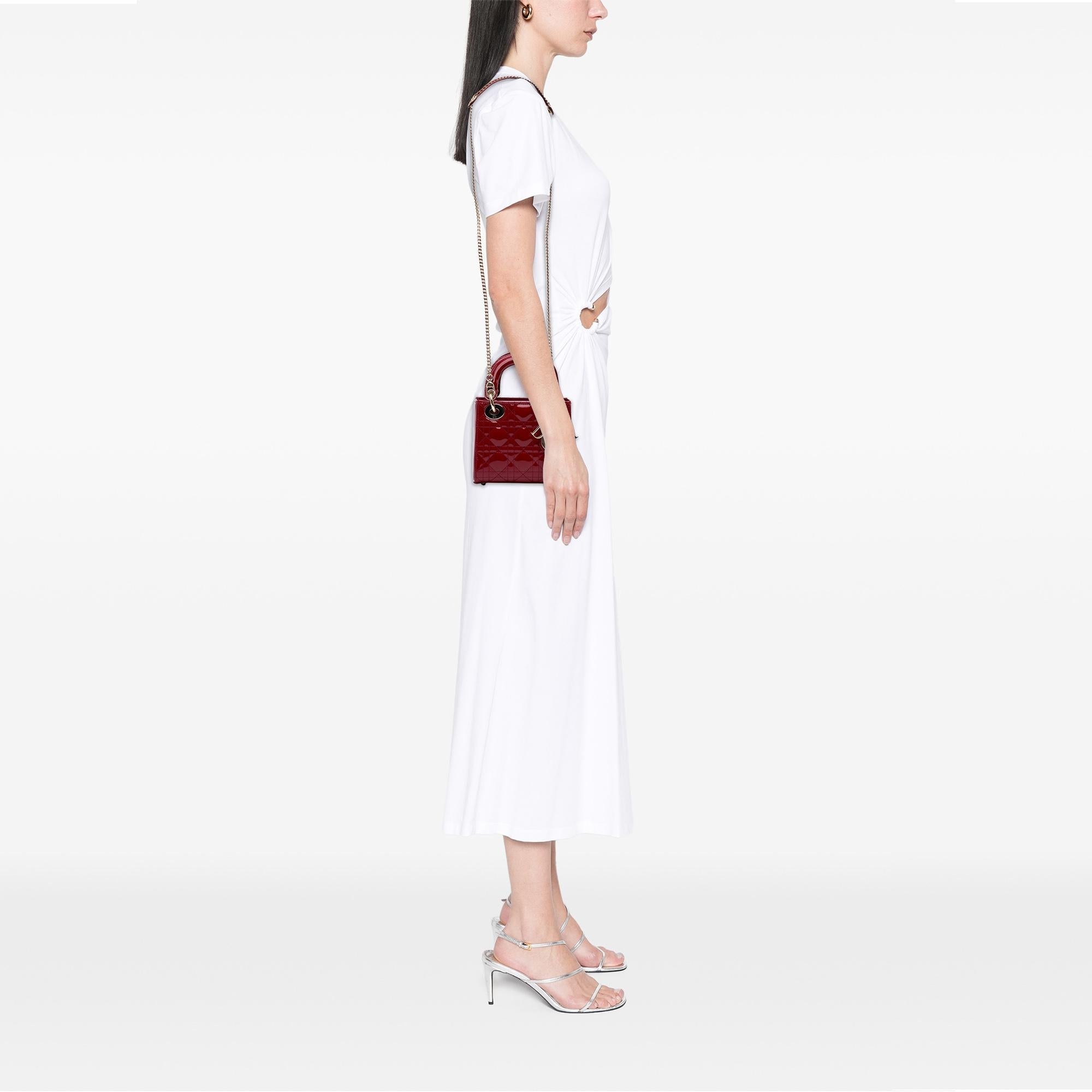 Dior Mini Patent Cannage Lady Dior