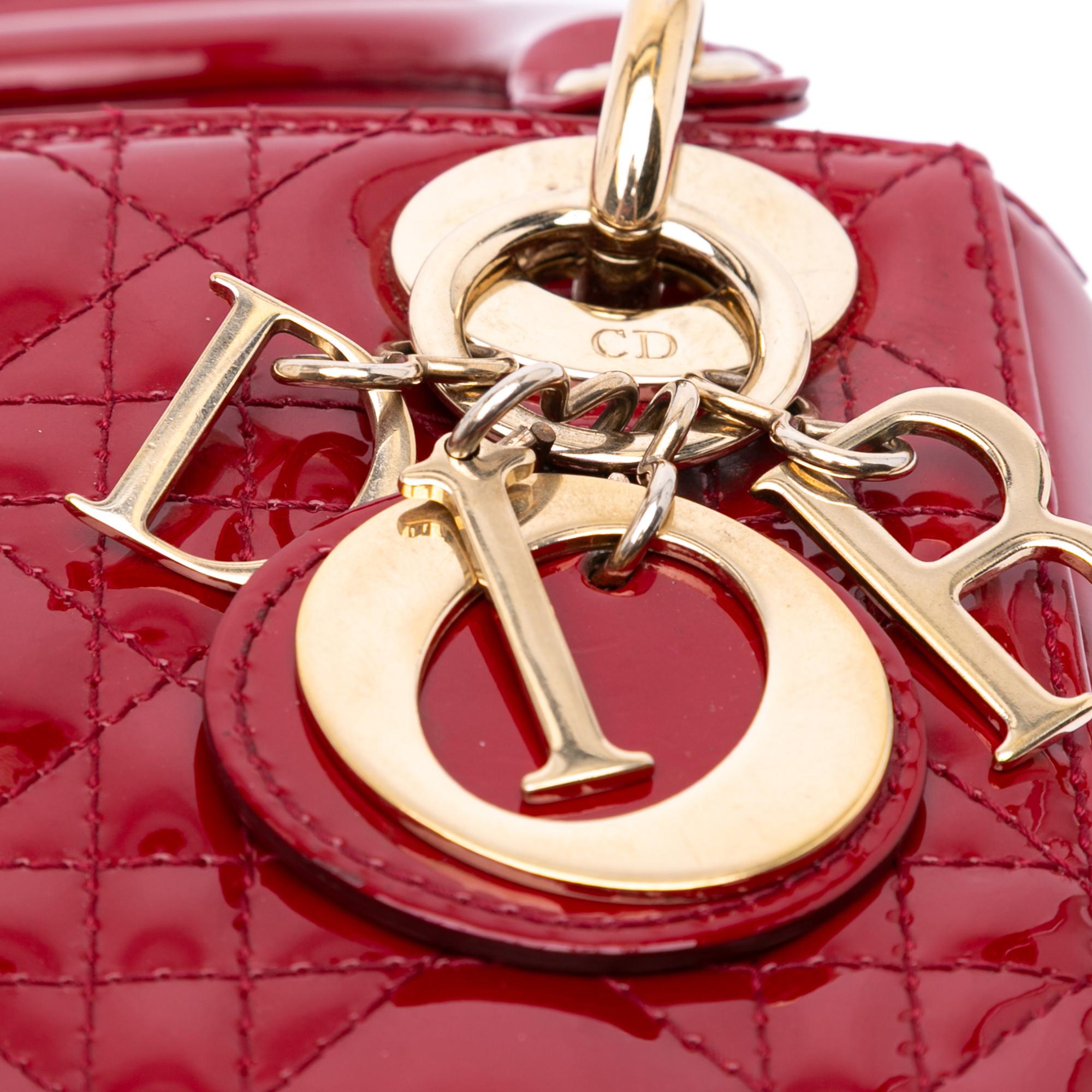 Dior Mini Patent Cannage Lady Dior