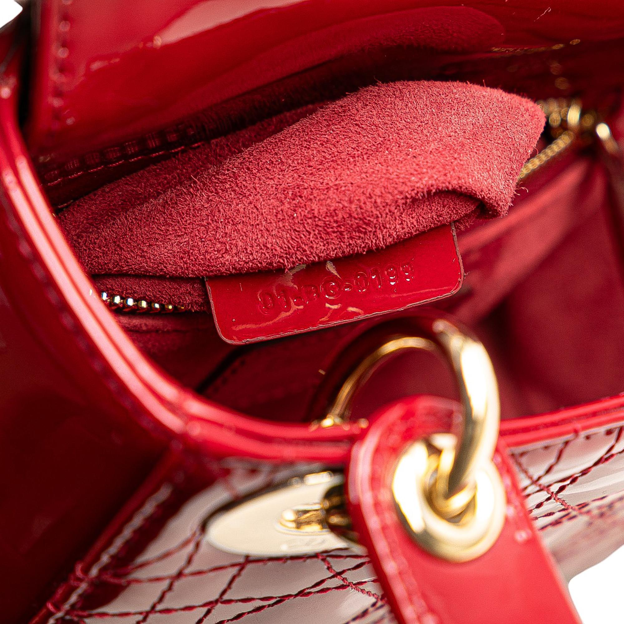 Dior Mini Patent Cannage Lady Dior