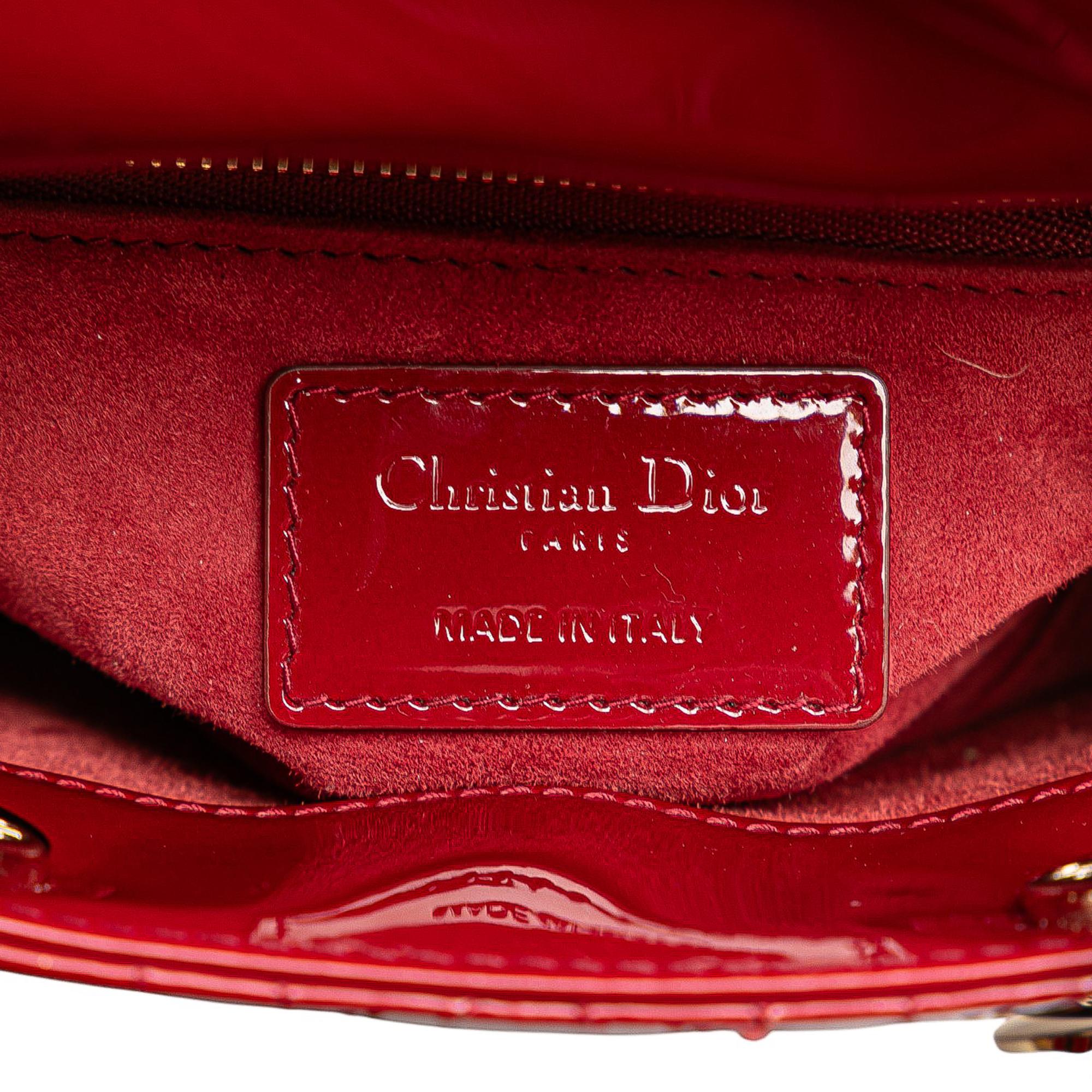 Dior Mini Patent Cannage Lady Dior