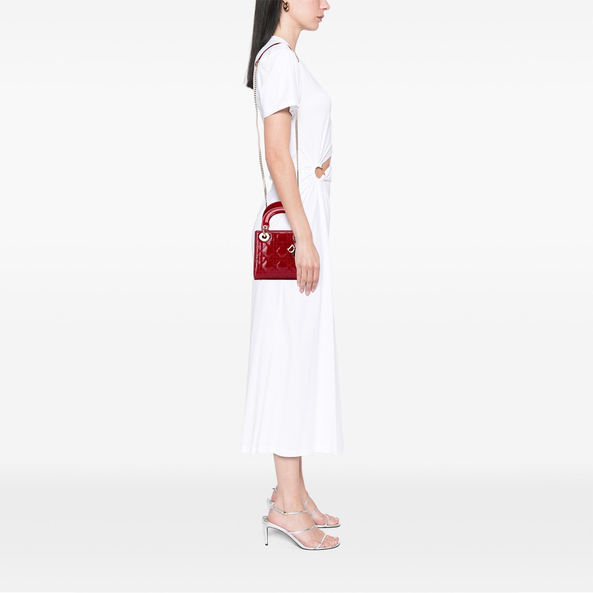 Dior Mini Patent Cannage Lady Dior