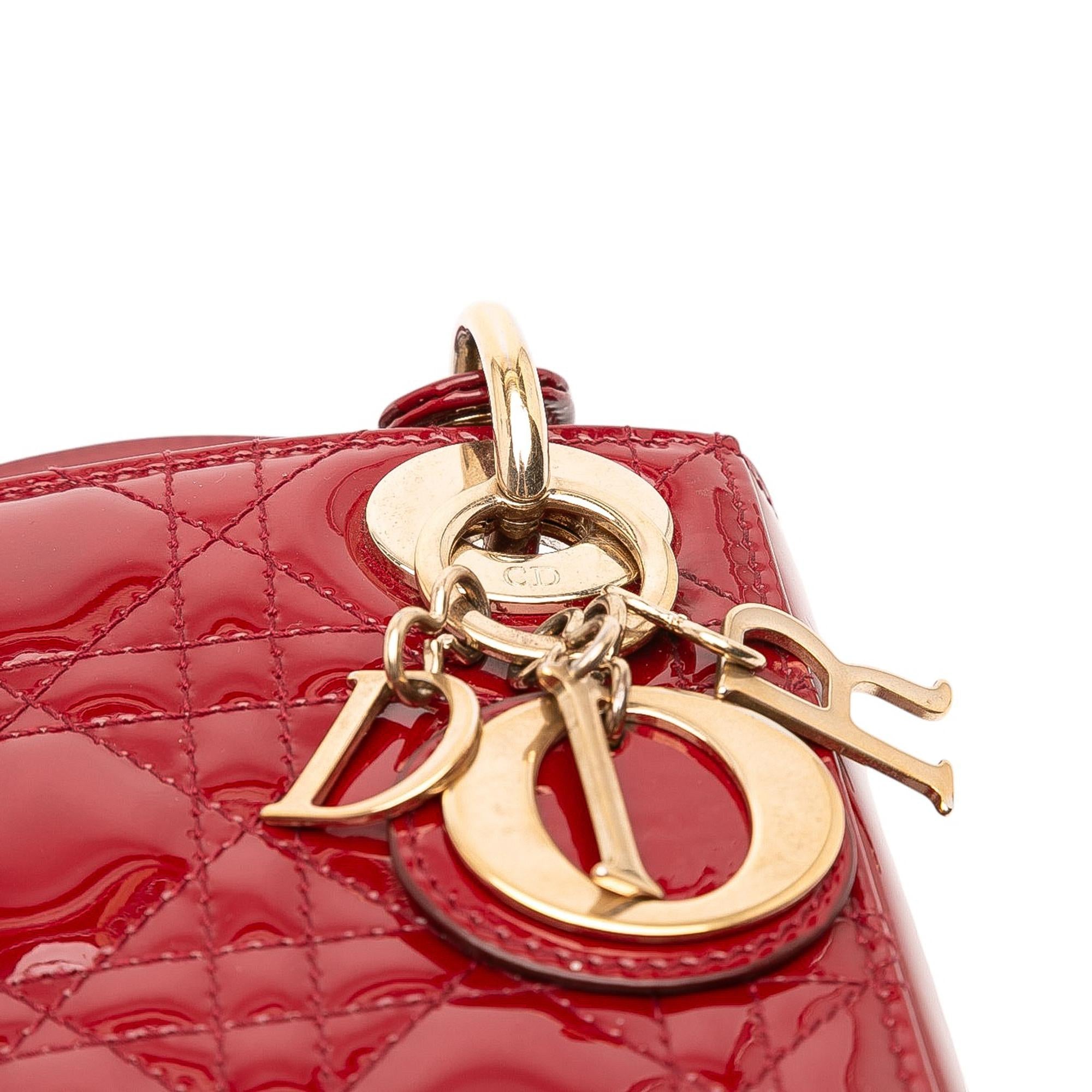 Dior Mini Patent Cannage Lady Dior