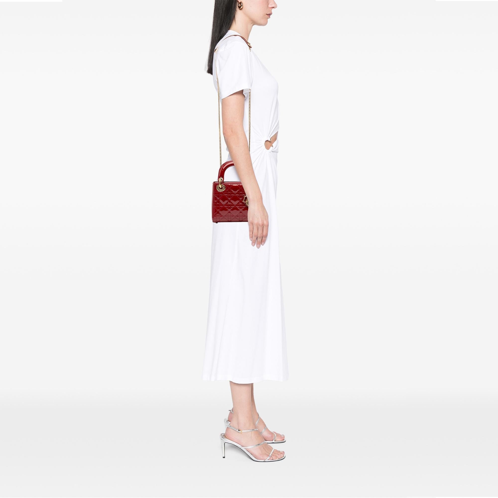 Dior Mini Patent Cannage Lady Dior