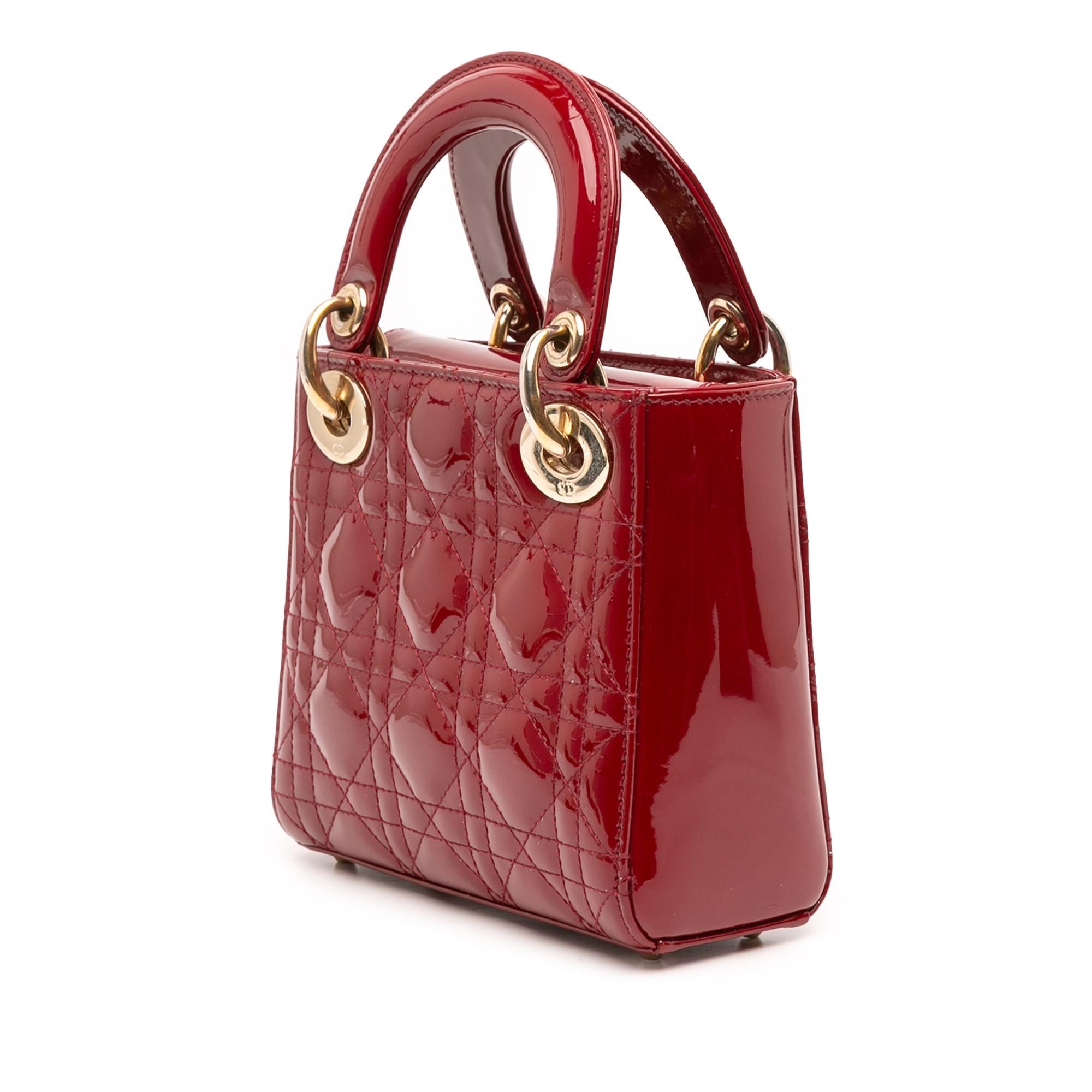 Dior Mini Patent Cannage Lady Dior