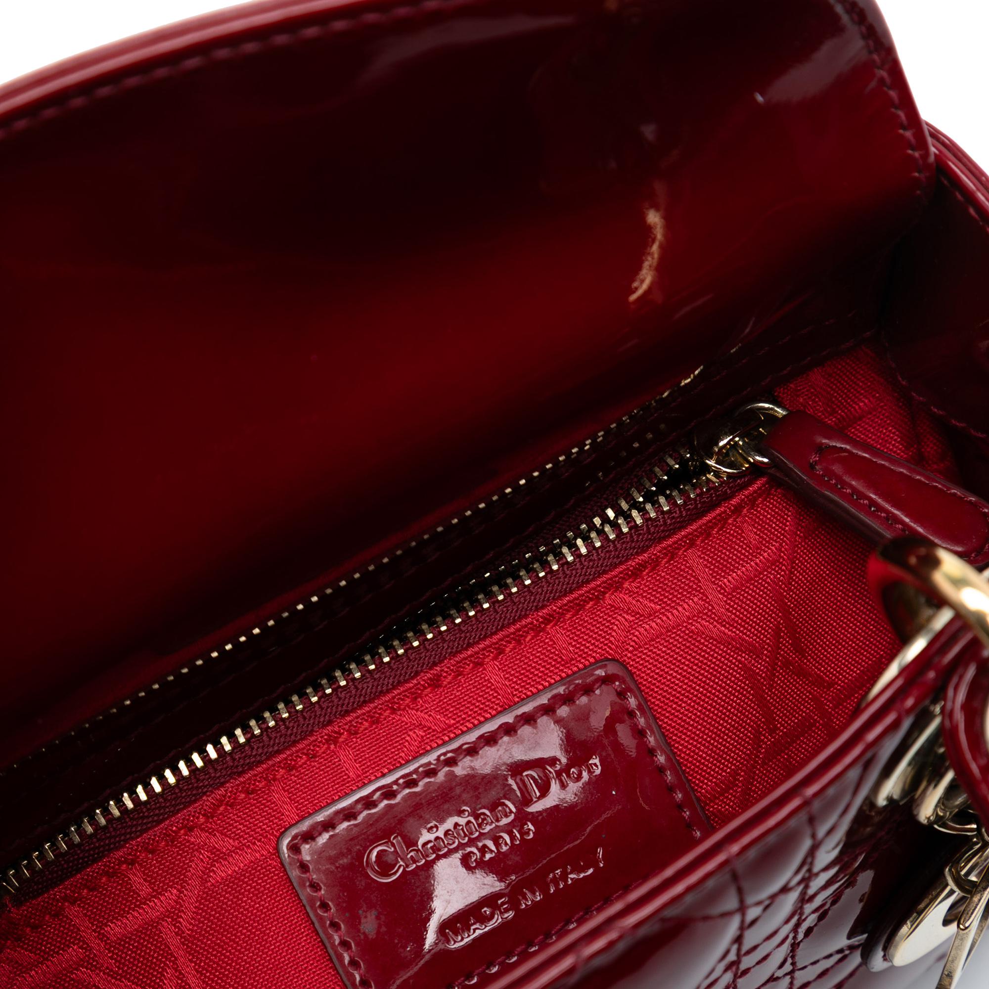 Dior Mini Patent Cannage Lady Dior