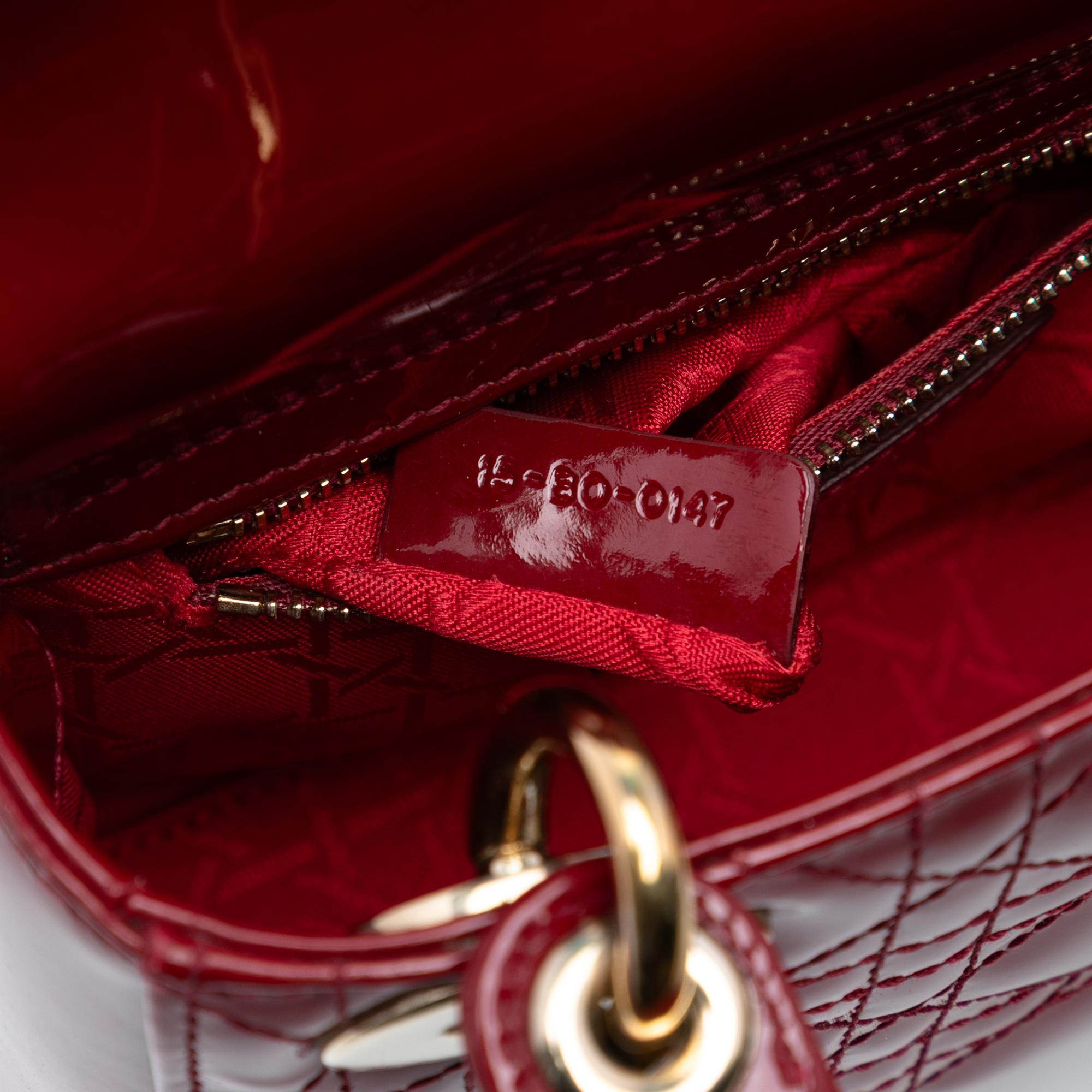 Dior Mini Patent Cannage Lady Dior