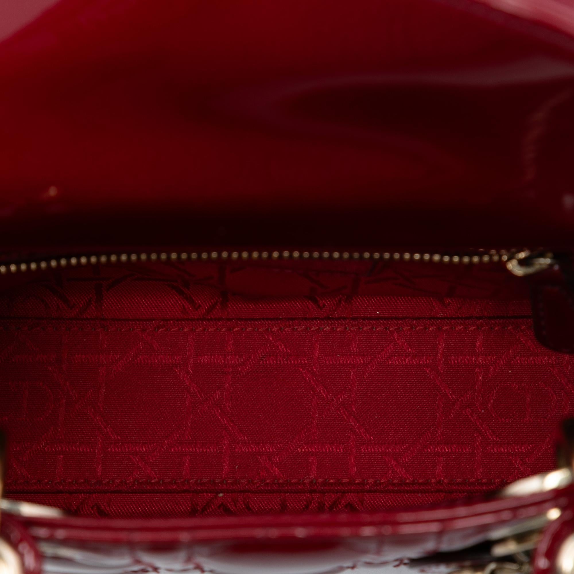 Dior Mini Patent Cannage Lady Dior