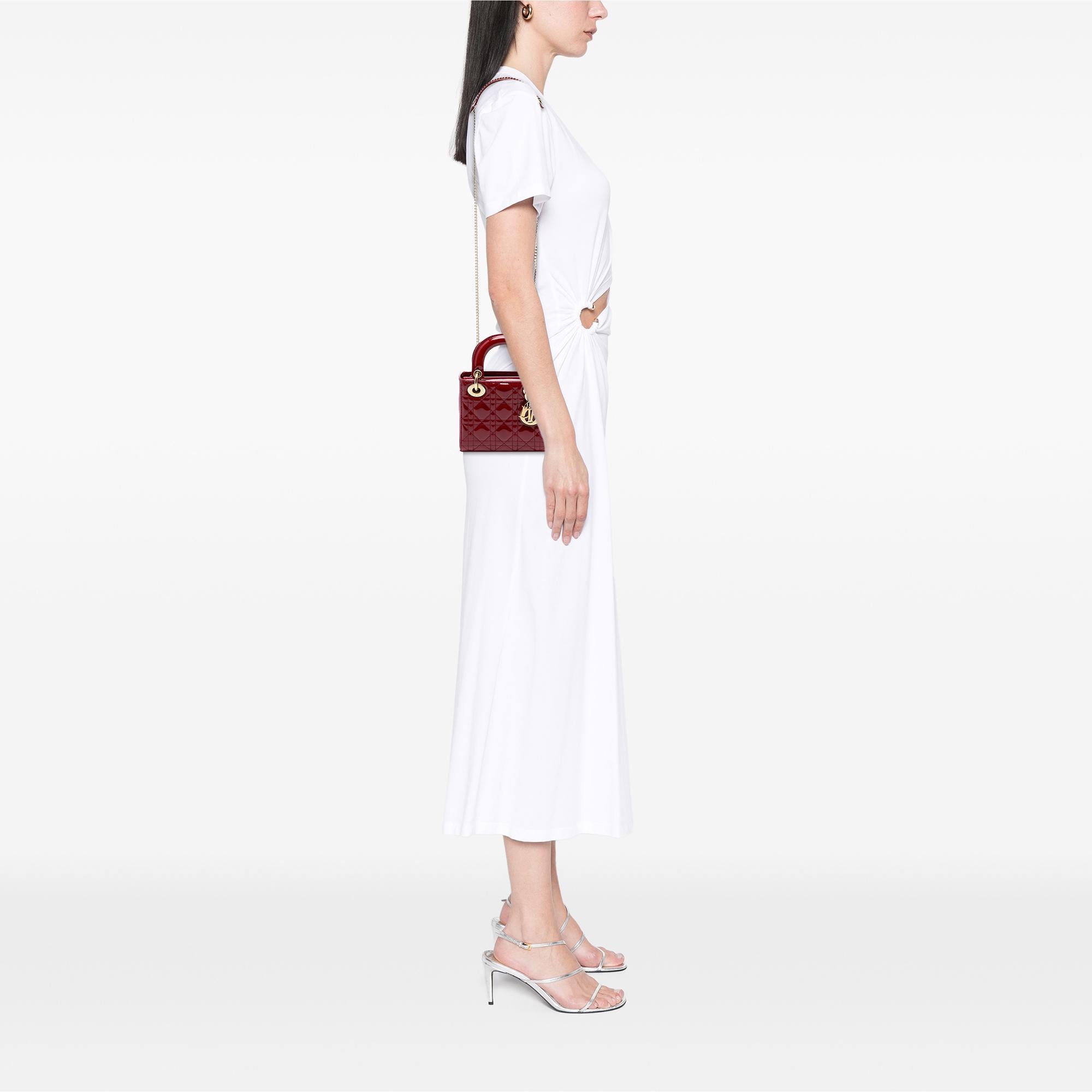 Dior Mini Patent Cannage Lady Dior