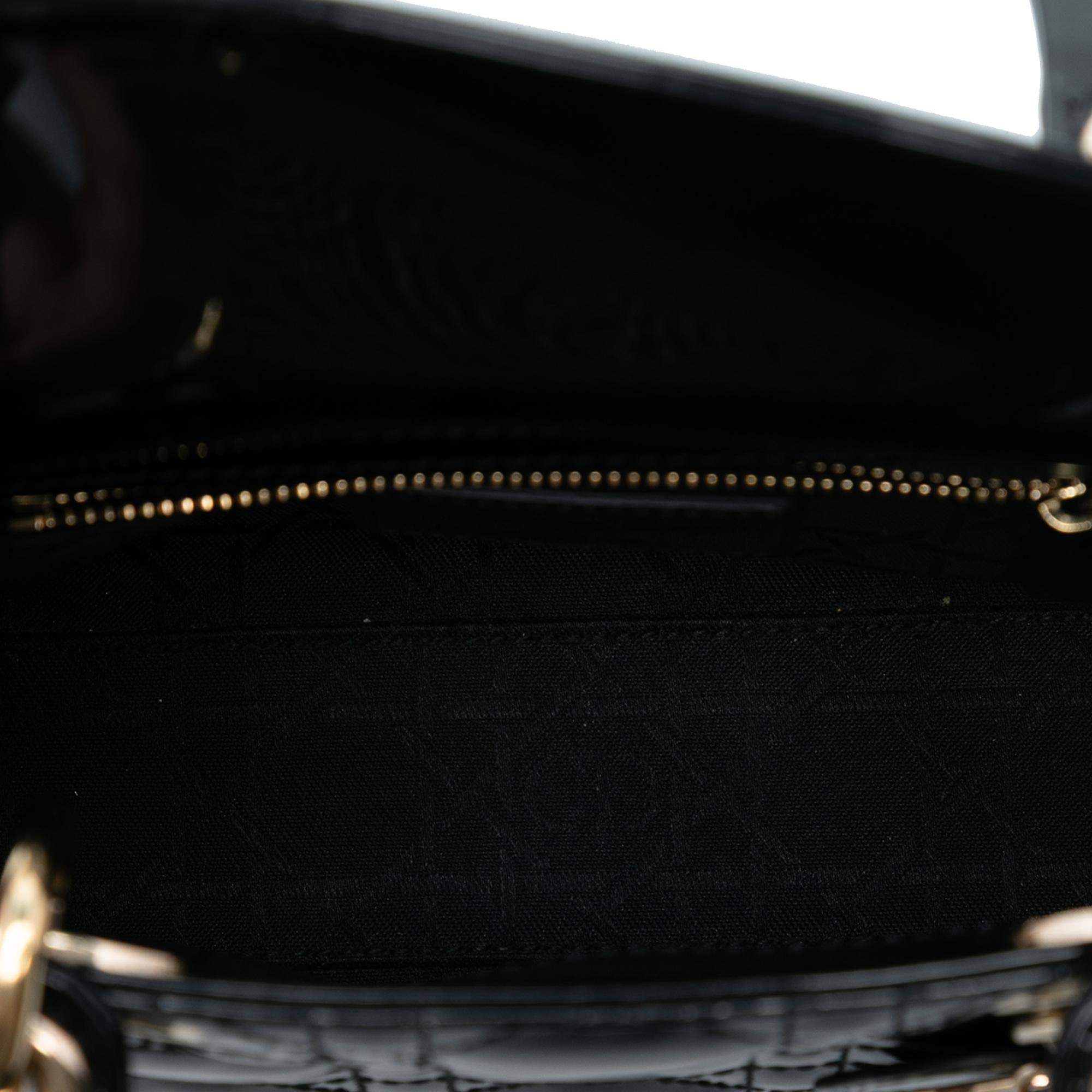 Dior Mini Patent Cannage Lady Dior