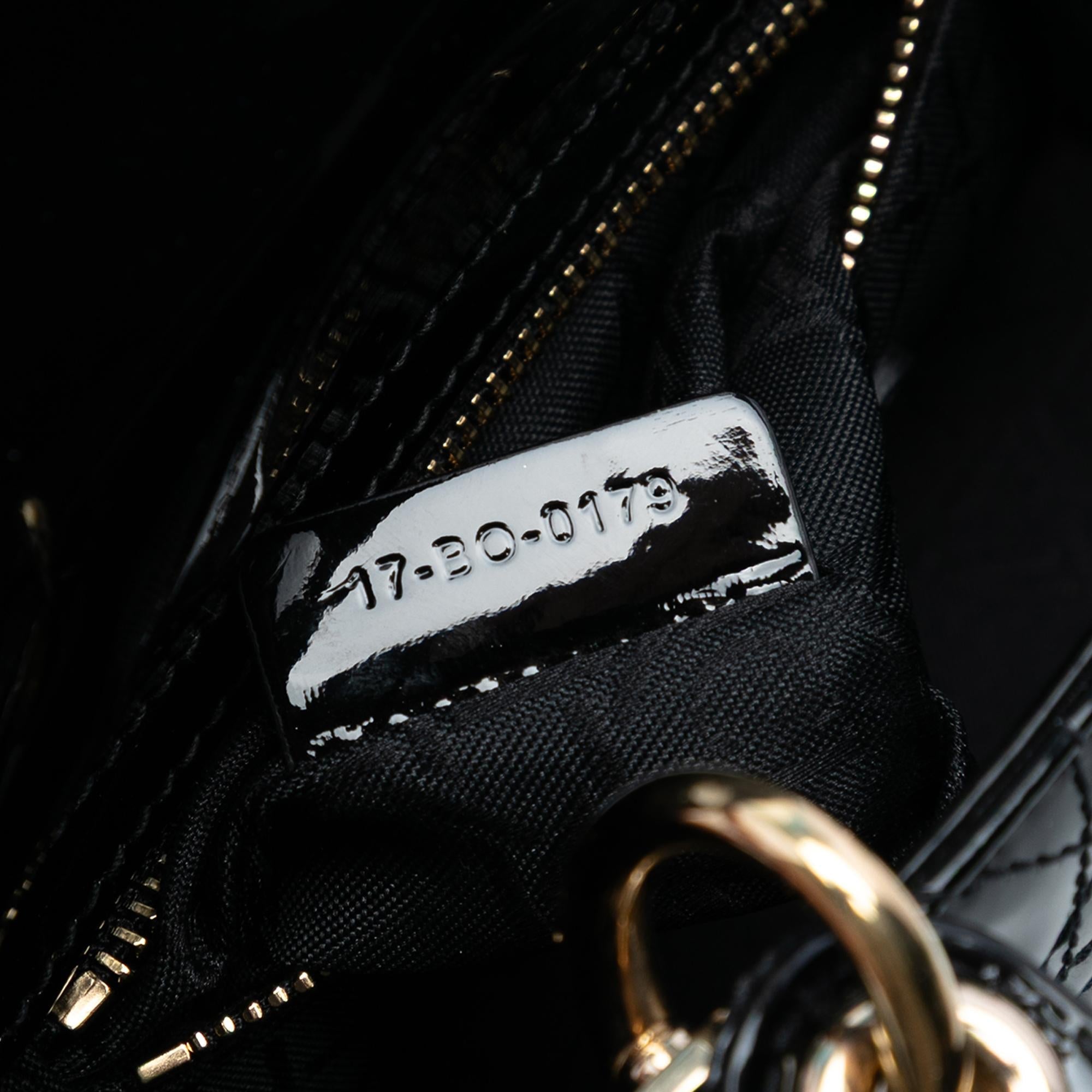 Dior Mini Patent Cannage Lady Dior