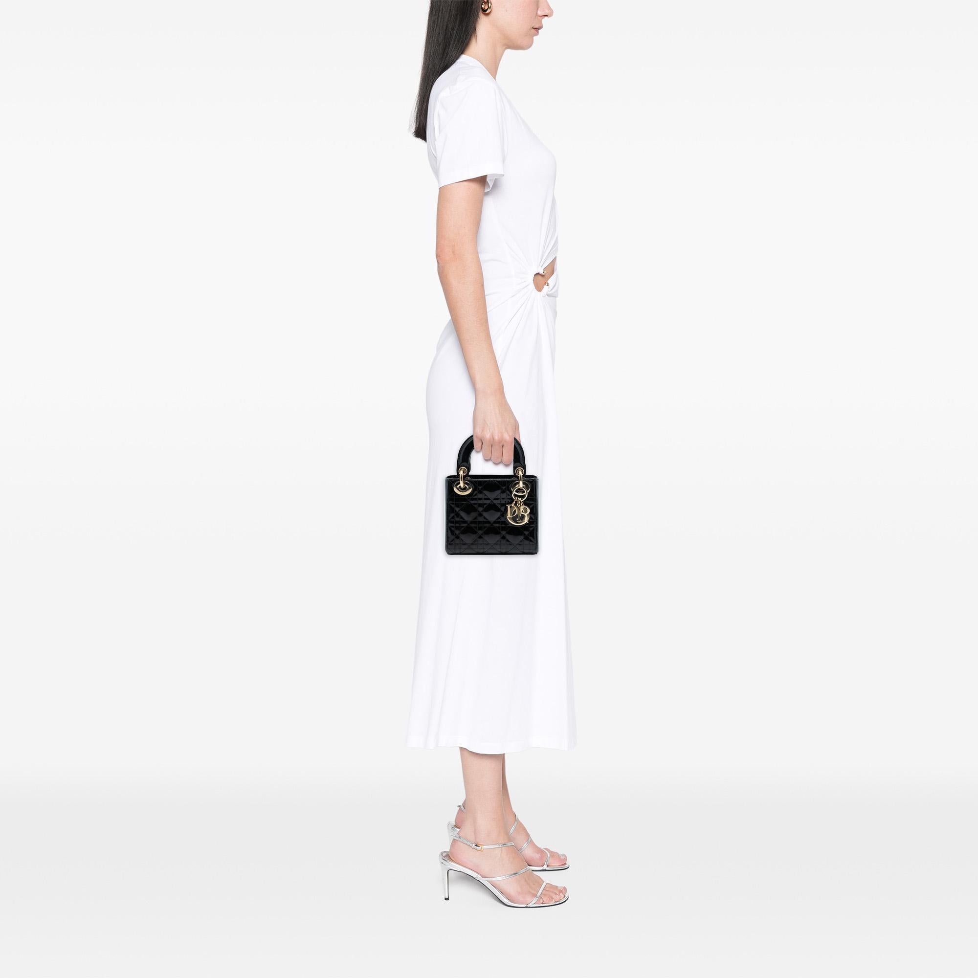 Dior Mini Patent Cannage Lady Dior