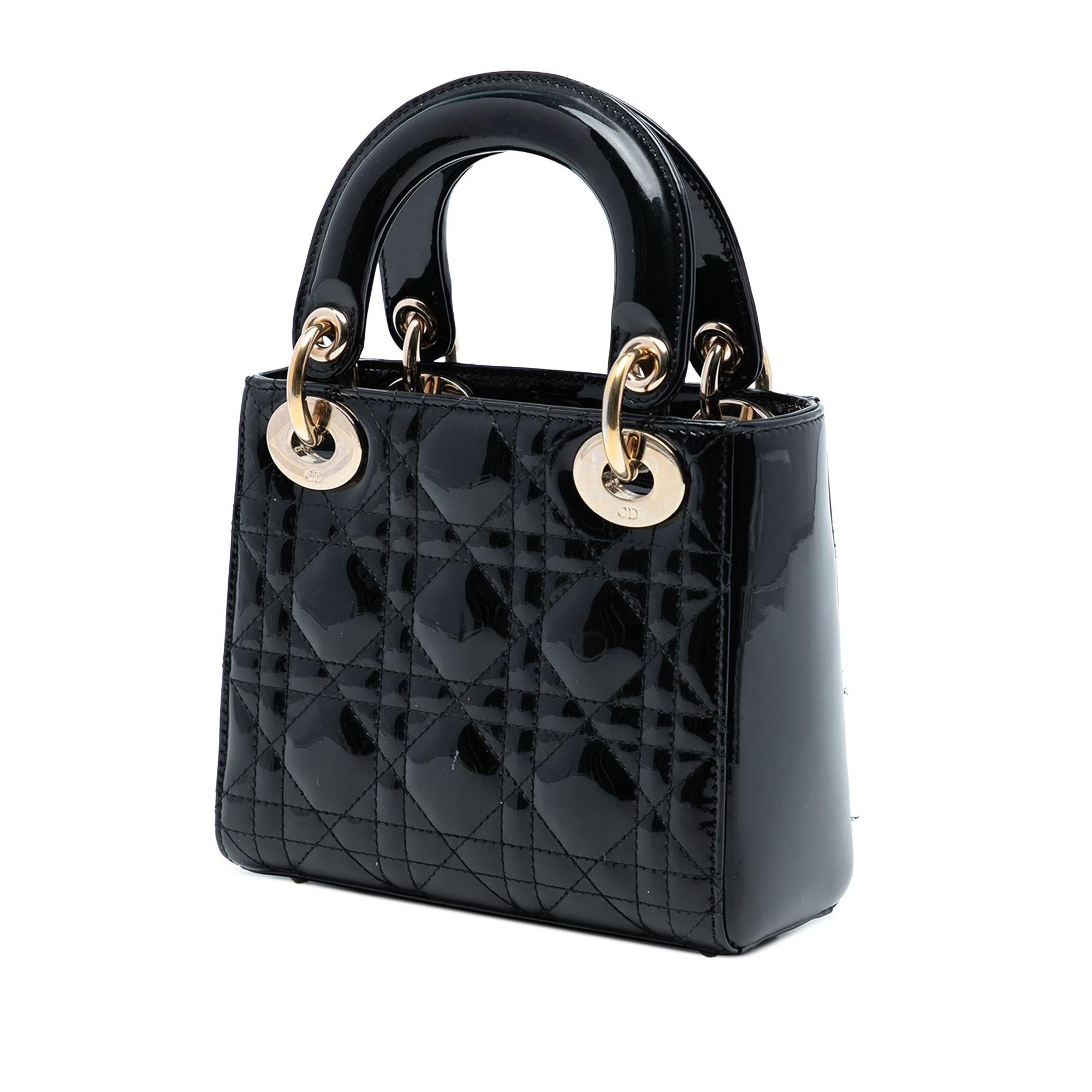 Dior Mini Patent Cannage Lady Dior