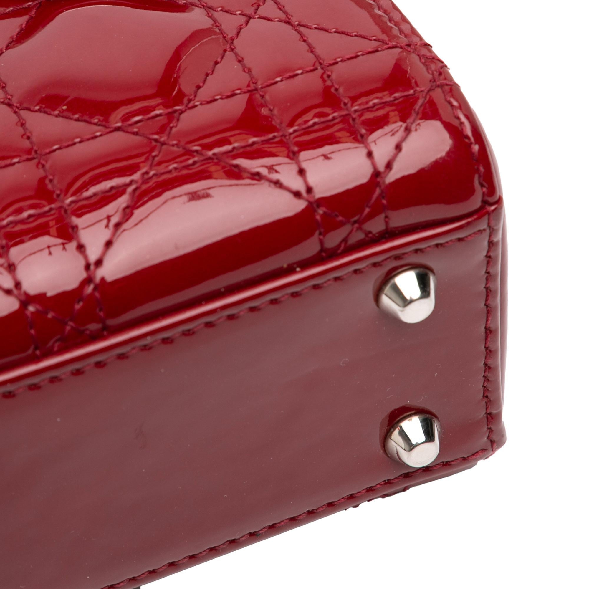 Dior Mini Patent Cannage Lady Dior