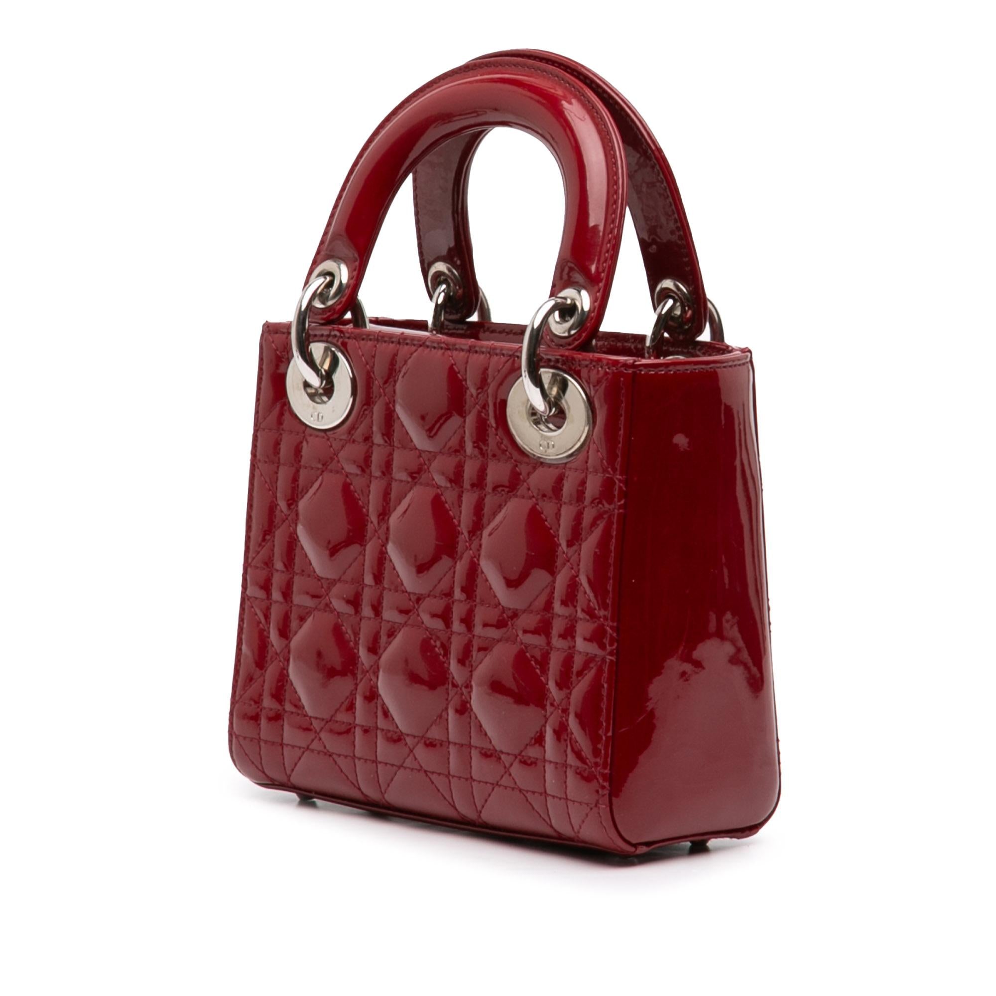 Dior Mini Patent Cannage Lady Dior