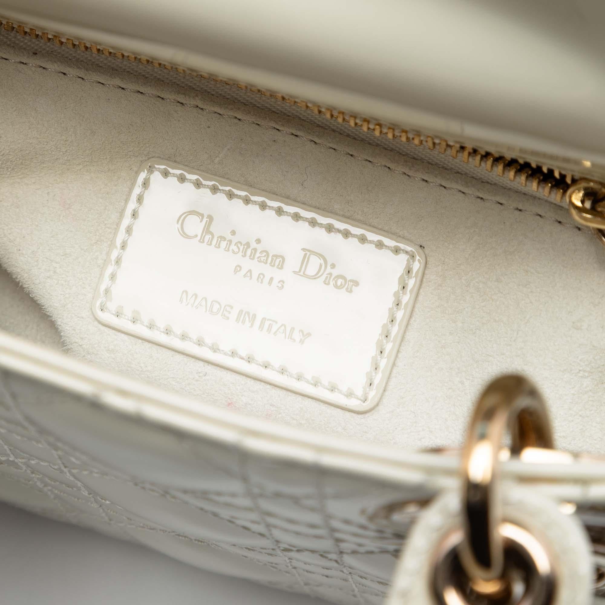 Dior Mini Patent Cannage Lady Dior