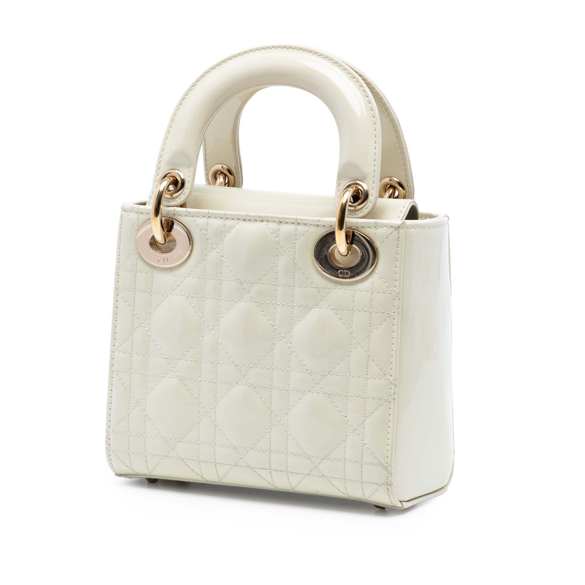 Dior Mini Patent Cannage Lady Dior