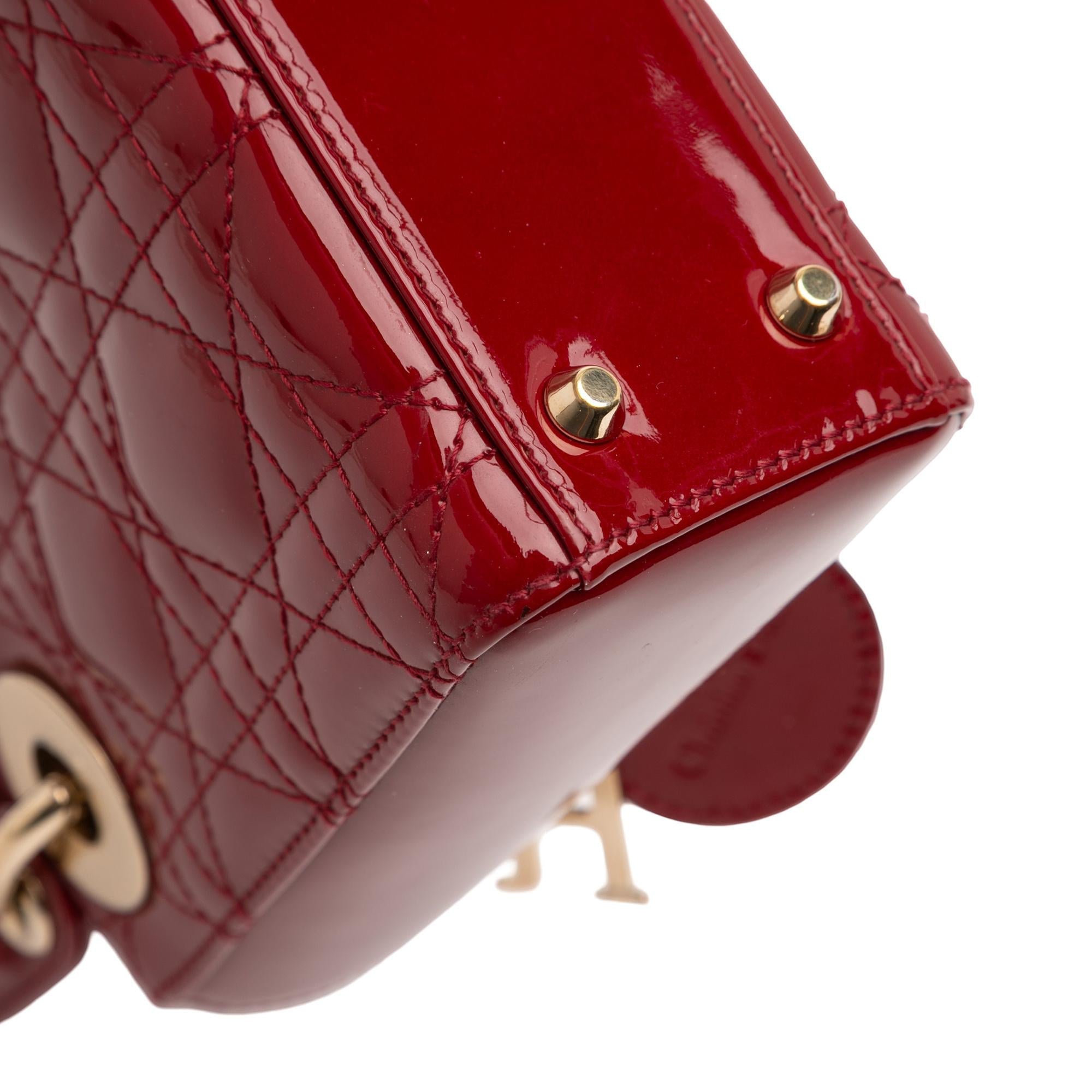 Dior Mini Patent Cannage Lady Dior