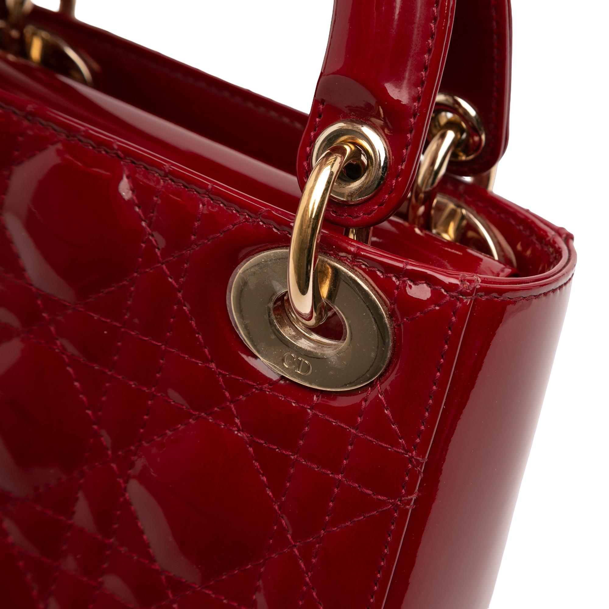 Dior Mini Patent Cannage Lady Dior