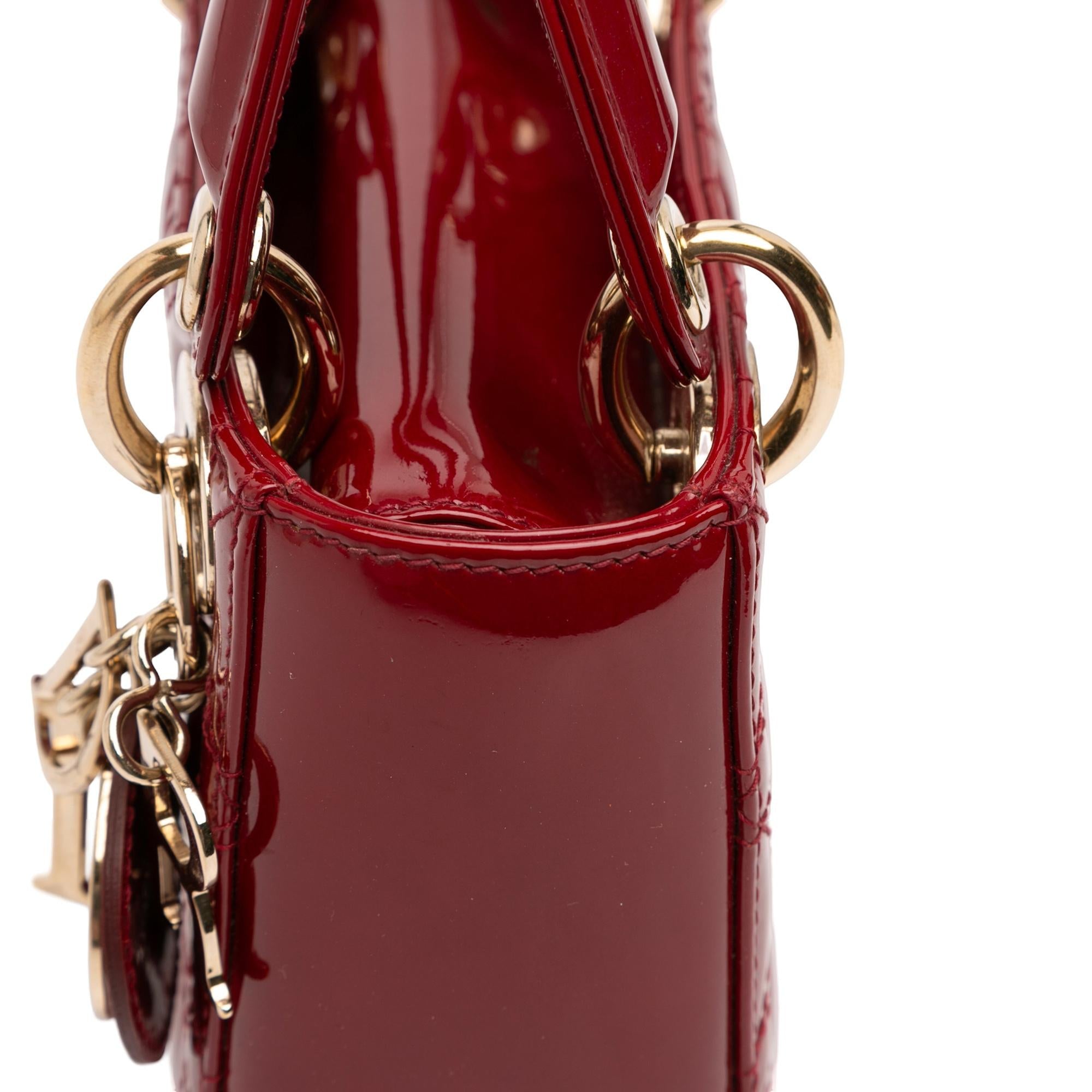 Dior Mini Patent Cannage Lady Dior