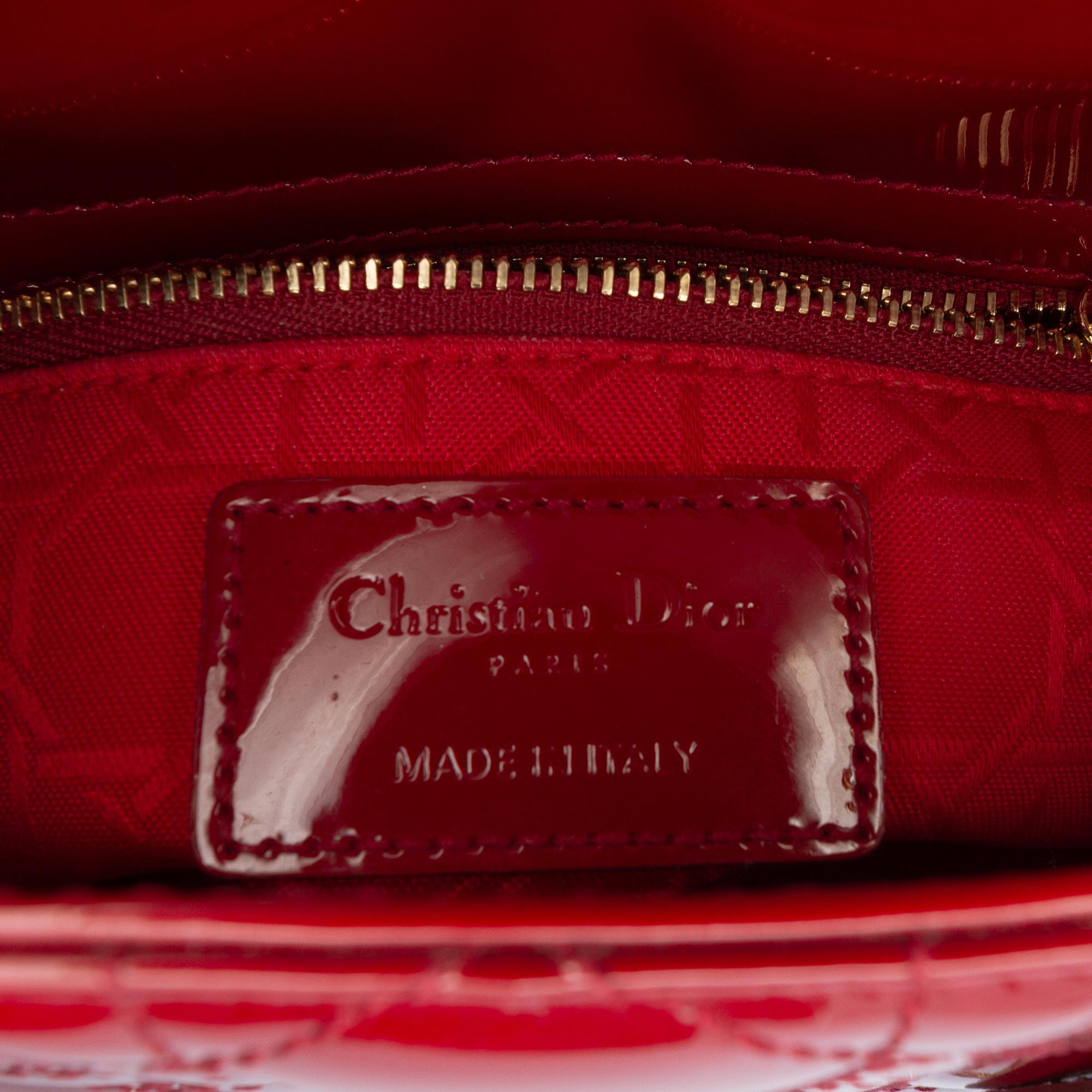 Dior Mini Patent Cannage Lady Dior