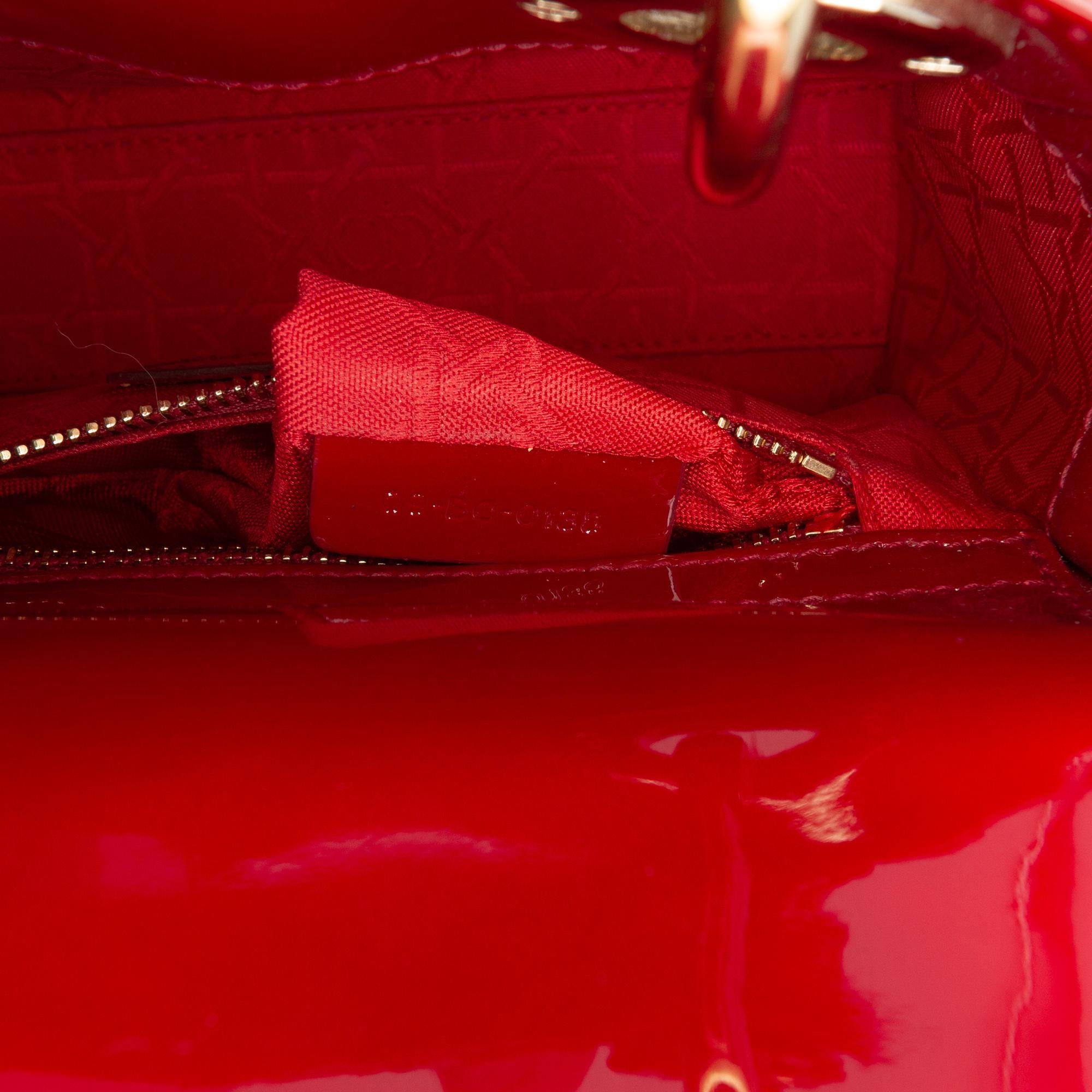 Dior Mini Patent Cannage Lady Dior