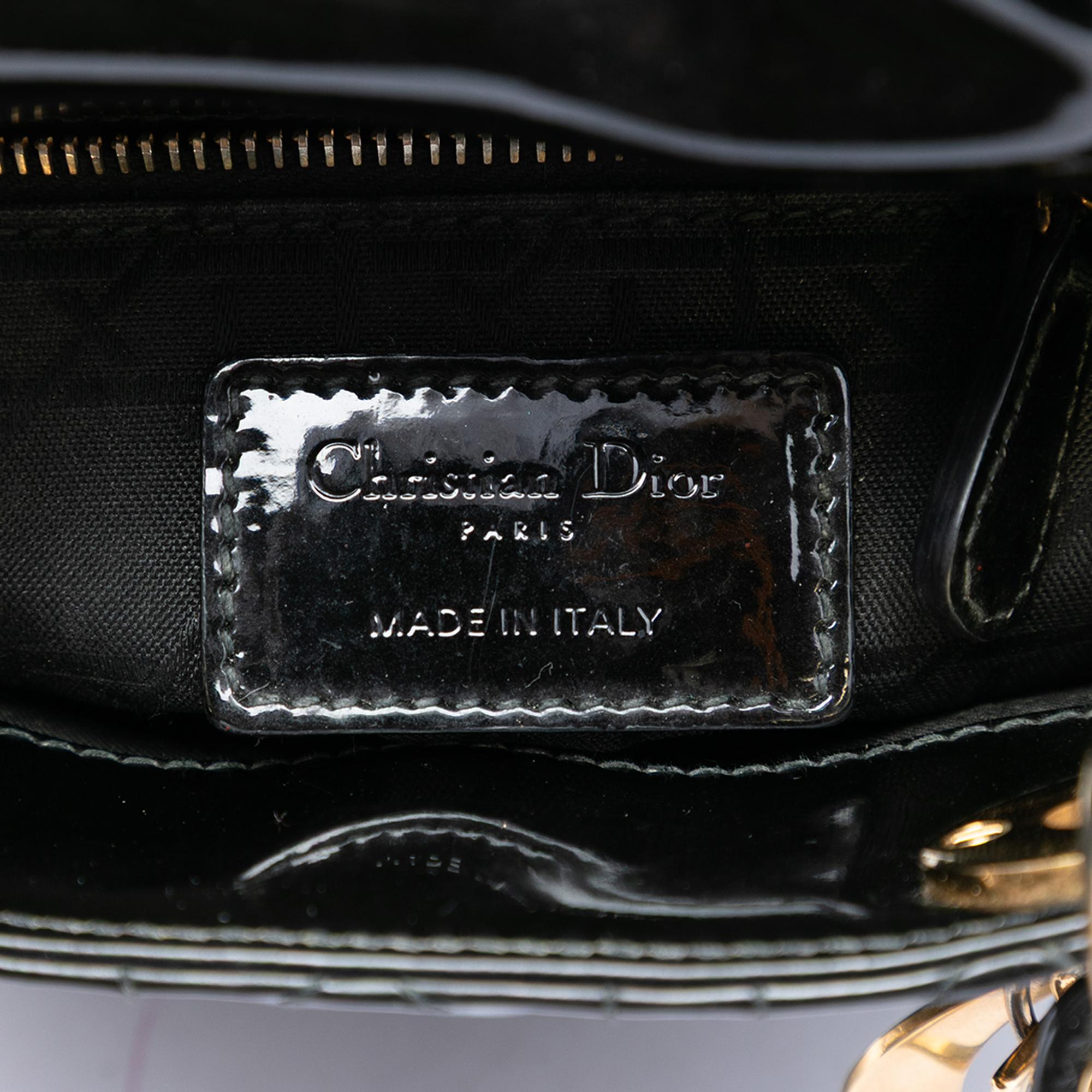 Dior Mini Patent Cannage Lady Dior