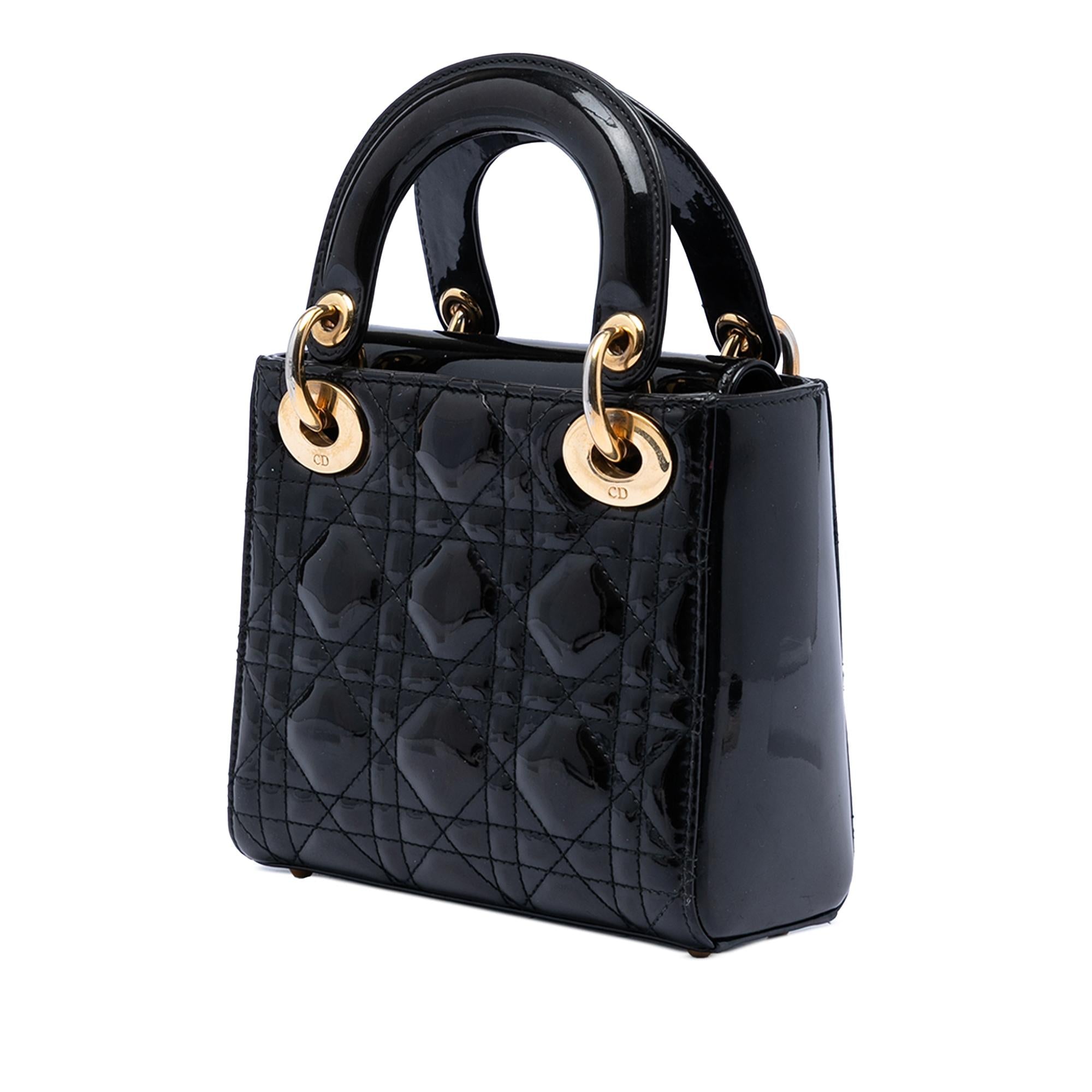 Dior Mini Patent Cannage Lady Dior