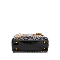 Dior Mini Patent Cannage Studded Supple Lady Dior