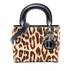 Dior Mini Pony Hair Leopard Print Lady Dior