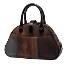 Dior Mini Printed Nylon Double Saddle Bowler Bag
