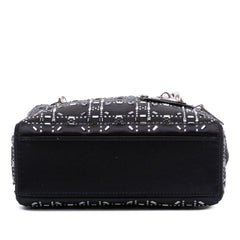 Dior Mini Satin Cannage Strass Crystal Embellished Lady Dior