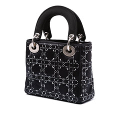 Dior Mini Satin Cannage Strass Crystal Embellished Lady Dior