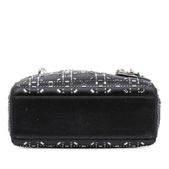 Dior Mini Satin Cannage Strass Crystal Embellished Lady Dior