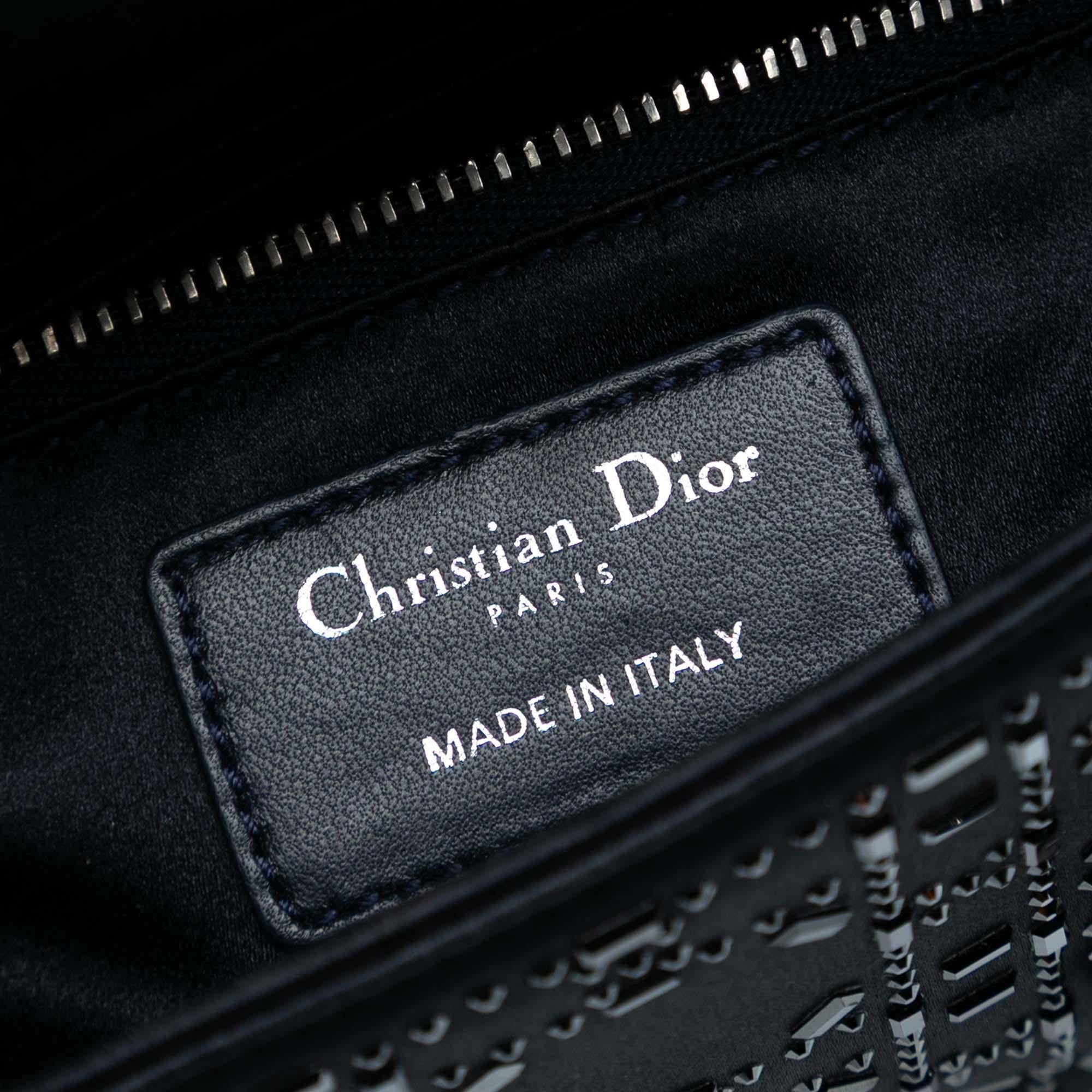Dior Mini Satin Cannage Strass Crystal Embellished Lady Dior