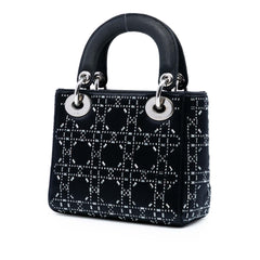 Dior Mini Satin Cannage Strass Crystal Embellished Lady Dior