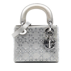 Dior Mini Satin Cannage Strass Crystal Embellished Lady Dior