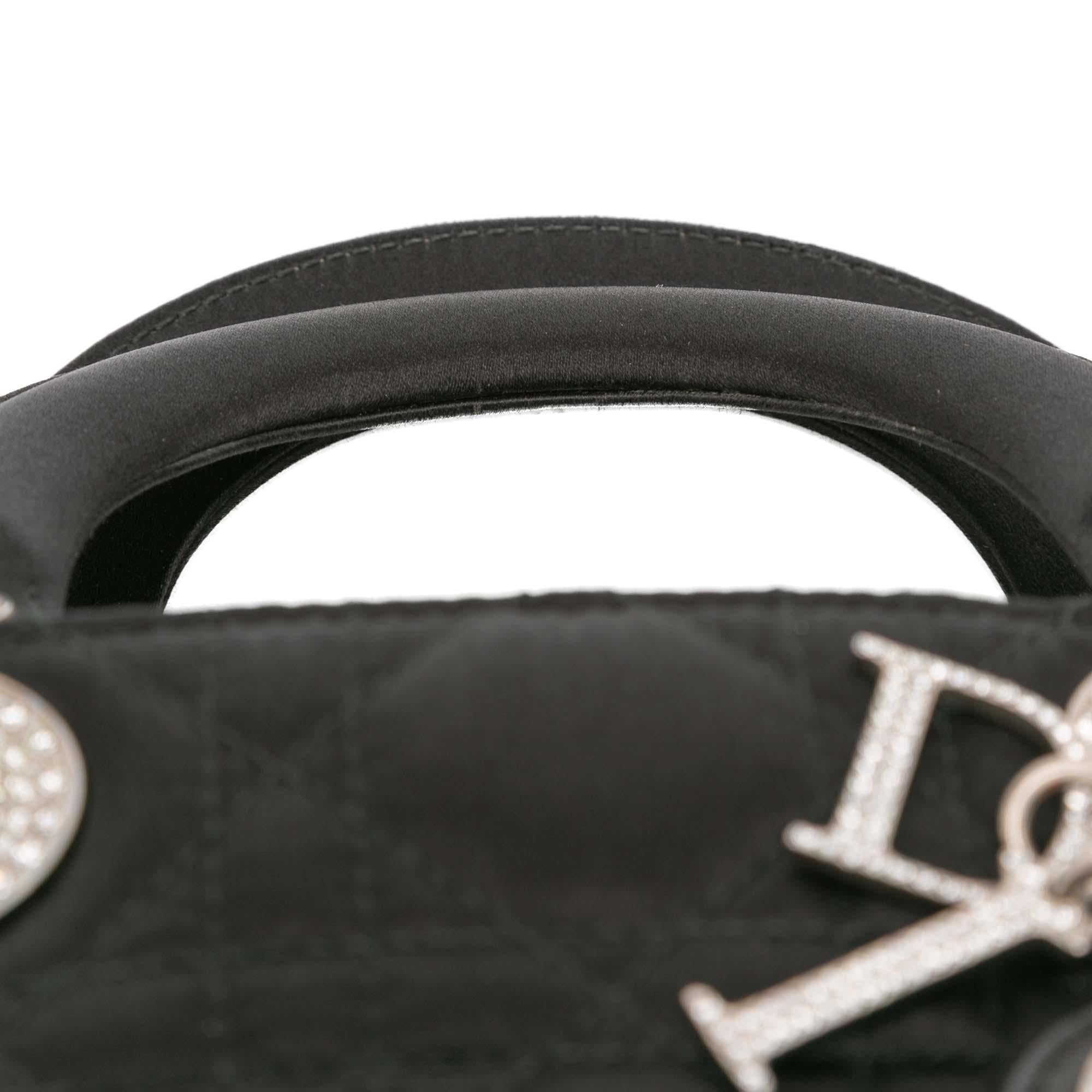 Dior Mini Satin Cannage Swarovski Crystal Lady Dior