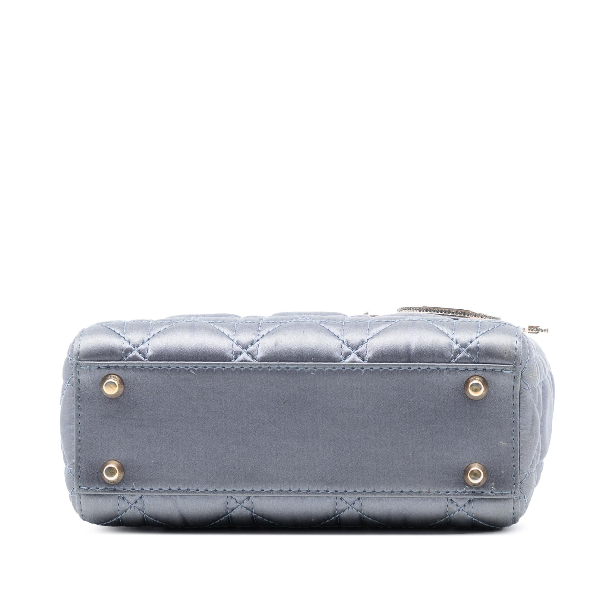 Dior Mini Satin Cannage Swarovski Crystal Lady Dior
